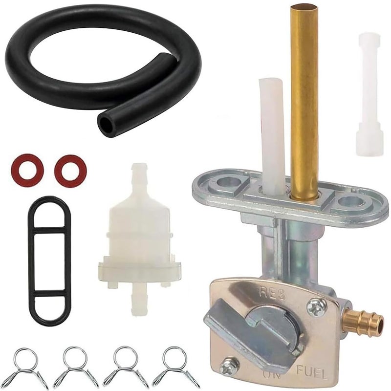 Earlyred Petcock Fuel Vavle Shutoff Tank Switch Line for Yamaha TTR 125 90 225 230 250 TTR125 TTR90 Raptor 660 PW80 Banshee Big Bear Grizzly Warrior Wolverine Moto-4 for Suzuki DRZ400 Parts Petcock - Image 1